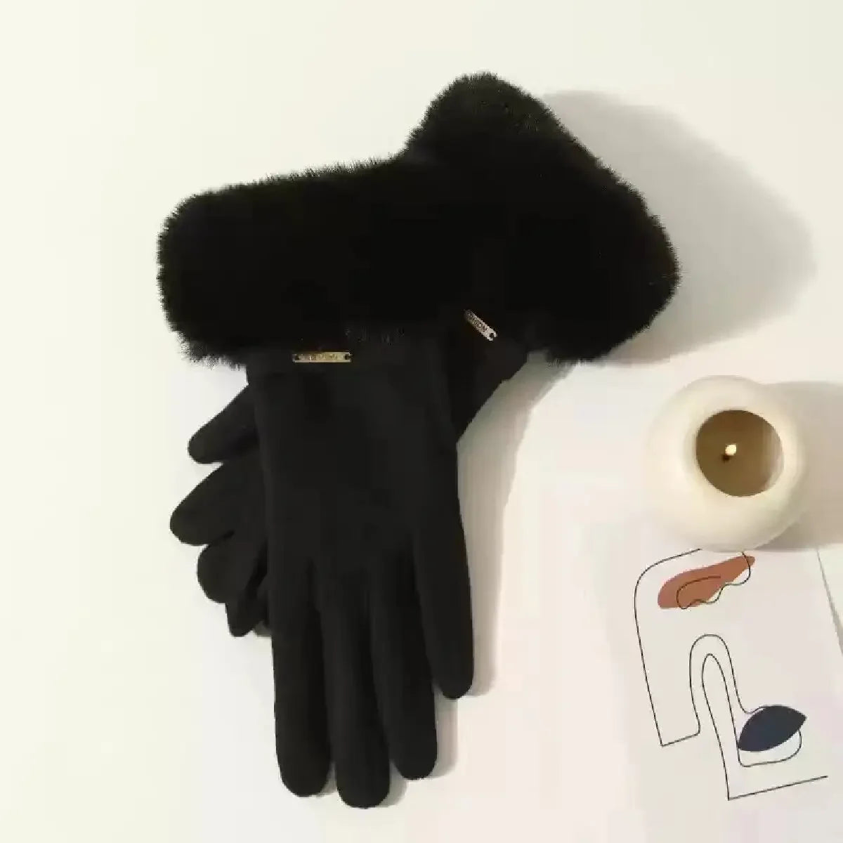 Plush Velvet Gloves